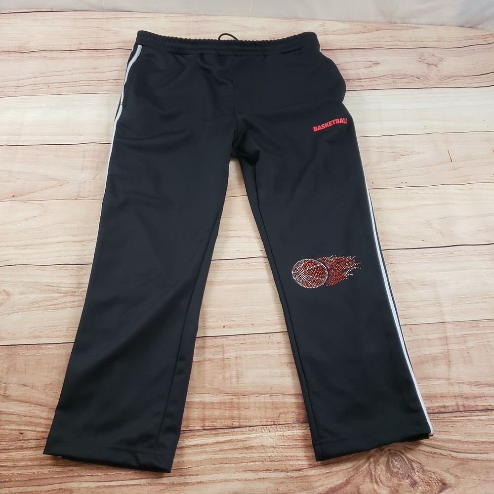 Miami Heat Pants Mens Extra‎ Large Black Red Track Sweatpants Basketball Adult